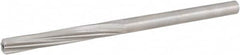 Hertel - #15 High Speed Steel 6 Flute Chucking Reamer - Spiral Flute, Straight Shank, 1-1/8" Flute Length, 3-3/8" OAL - Benchmark Tooling