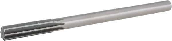 Hertel - 13/16" Cobalt 8 Flute Chucking Reamer - Straight Flute, Straight Shank, 2-1/2" Flute Length, 9-1/2" OAL - Benchmark Tooling