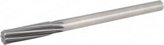 Hertel - 1/2" Cobalt 6 Flute Chucking Reamer - Spiral Flute, 0.4355" Straight Shank, 2" Flute Length, 8" OAL - Benchmark Tooling