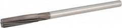 Hertel - 9/16" High Speed Steel 8 Flute Chucking Reamer - Spiral Flute, 0.4355" Straight Shank, 2" Flute Length, 8" OAL - Benchmark Tooling