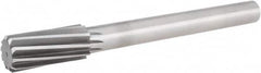 Hertel - 1-5/16" High Speed Steel 10 Flute Chucking Reamer - Spiral Flute, 1" Straight Shank, 3" Flute Length, 11-1/2" OAL - Benchmark Tooling