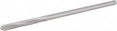 Hertel - 3/16" High Speed Steel 6 Flute Chucking Reamer - Spiral Flute, 0.1805" Straight Shank, 1-1/8" Flute Length, 4-1/2" OAL - Benchmark Tooling