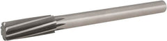 Hertel - 1-7/16" High Speed Steel 10 Flute Chucking Reamer - Spiral Flute, 1-1/4" Straight Shank, 3-1/4" Flute Length, 12" OAL - Benchmark Tooling