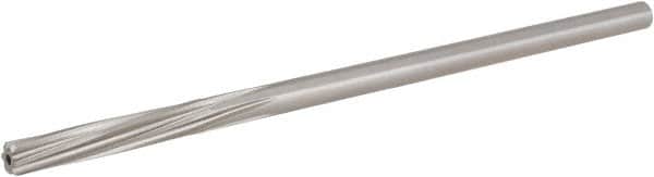 Hertel - 13/64" High Speed Steel 6 Flute Chucking Reamer - Spiral Flute, 0.1945" Straight Shank, 1-1/4" Flute Length, 5" OAL - Benchmark Tooling