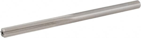 Hertel - #5 High Speed Steel 6 Flute Chucking Reamer - Straight Flute, 0.2055" Straight Shank, 1-1/4" Flute Length, 3-3/4" OAL - Benchmark Tooling