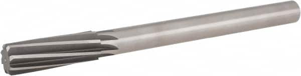 Hertel - 3/4" High Speed Steel 8 Flute Chucking Reamer - Spiral Flute, 5/8" Straight Shank, 2-1/2" Flute Length, 9-1/2" OAL - Benchmark Tooling