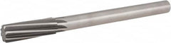 Hertel - 5/8" High Speed Steel 8 Flute Chucking Reamer - Spiral Flute, 9/16" Straight Shank, 2-1/4" Flute Length, 9" OAL - Benchmark Tooling