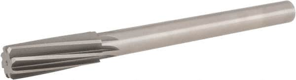 Hertel - 29/32" Cobalt 8 Flute Chucking Reamer - Spiral Flute, Straight Shank, 2-5/8" Flute Length, 10" OAL - Benchmark Tooling