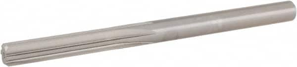 Hertel - 21/64" High Speed Steel 6 Flute Chucking Reamer - Straight Flute, 21/64" Straight Shank, 1-1/2" Flute Length, 4-5/8" OAL - Benchmark Tooling