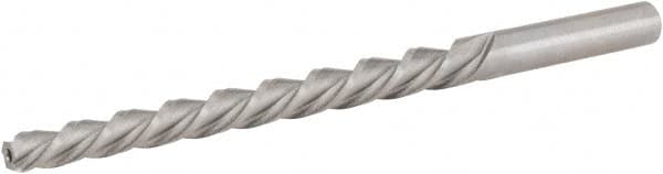 Hertel - #4 Pin, 0.2604" Diam, 0.2071" Small End, 17/64" Diam Straight Shank, 2-9/16" Flute, Taper Pin Reamer - Benchmark Tooling