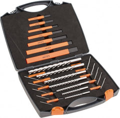 Hertel - #7/0 to #0 Pin, 0.0666 to 0.1638" Diam, 0.0497 to 0.1287" Small End, Straight Shank, Taper Pin Reamer Set - Benchmark Tooling