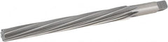 Hertel - #12 Pin, 1.05" Diam, 0.842" Small End, 3/4" Diam Straight Shank, 10" Flute, Taper Pin Reamer - Benchmark Tooling