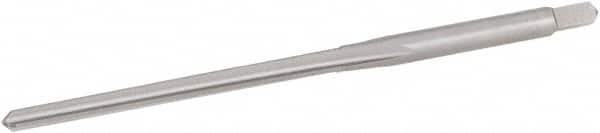 Hertel - #6/0 Pin, 0.0806" Diam, 0.0611" Small End, 3/32" Diam Straight Shank, 15/16" Flute, Taper Pin Reamer - Benchmark Tooling