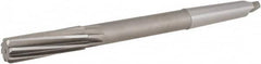 Hertel - 27/32" High Speed Steel 12 Flute Chucking Reamer - Spiral Flute, 2MT Morse Taper Shank, 2-1/2" Flute Length, 9-1/2" OAL - Benchmark Tooling