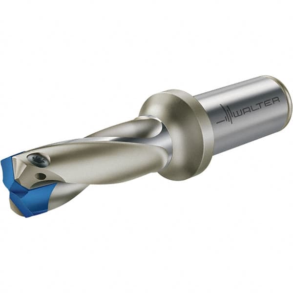 Walter - 0.472" Diam, 3xD, 1.42" Max Depth, 3/4" Shank Diam, 4.71" OAL, Replaceable Tip Drill - P6001-D12..R, P6002-D12..R, P6003-D12..R, P6004-D12..R Insert, B 4013 Toolholder, Series Xtra-tec - Benchmark Tooling