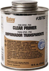 Oatey - 16 oz All Purpose Primer/Cleaner - Clear, Use with PVC - Benchmark Tooling