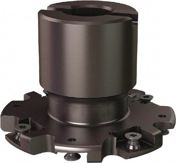 Seco - Shell Mount Connection, 0.8071" Cutting Width, 0.807" Depth of Cut, 3" Cutter Diam, 3/4" Hole Diam, 8 Tooth Indexable Slotting Cutter - R335.19 Toolholder, 335.19-12045 Insert - Benchmark Tooling