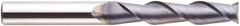 Niagara Cutter - 1-1/4", 2 Flute, Single End, Solid Carbide, 0.015" Corner Radius End Mill - 9-1/2" OAL, 10° Helix, Right Hand Flute, 6-1/4" LOC, Right Hand Cut - Benchmark Tooling