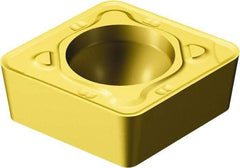 Sandvik Coromant - CCMT433 MR Grade 2025 Carbide Turning Insert - TiCN/Al2O3/TiN Finish, 80° Diamond, 1/2" Inscr Circle, 3/16" Thick, 3/64" Corner Radius - Benchmark Tooling