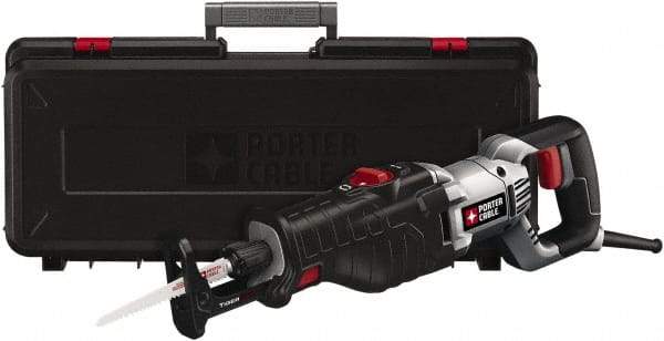 Porter-Cable - 3200 Strokes per Minute, 1-1/8 Inch Stroke Length, Electric Reciprocating Saw - 120 Volts, 8.5 Amps, 1 Blade - Benchmark Tooling