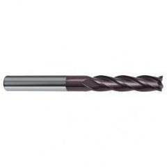 10mm Dia. x 100mm Overall Length 4-Flute Square End Solid Carbide SE End Mill-Round Shank-Center Cut-Firex - Benchmark Tooling