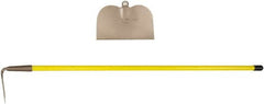 Ampco - 5" High x 8" Wide Square Aluminum Hoe - 55" Long Fiberglass Straight Handle - Benchmark Tooling