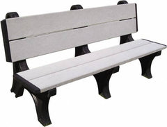 Vestil - 4' Long x 28" Wide, Recycled Plastic Bench Seat - Benchmark Tooling