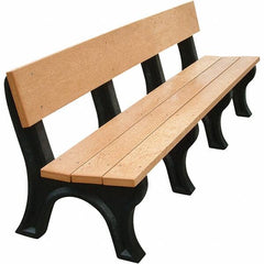 Vestil - 8' Long x 26-1/4" Wide, Recycled Plastic Bench Seat - Benchmark Tooling