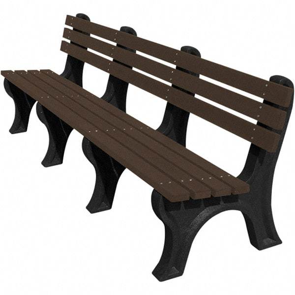 Vestil - 8' Long x 26-1/4" Wide, Recycled Plastic Bench Seat - Benchmark Tooling