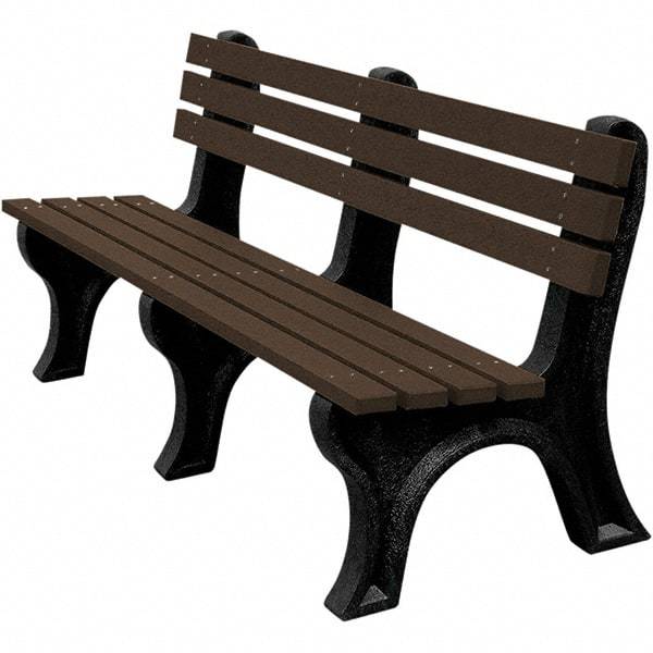 Vestil - 6' Long x 26-1/4" Wide, Recycled Plastic Bench Seat - Benchmark Tooling