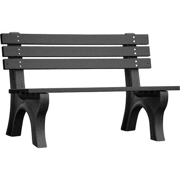 Vestil - 4' Long x 26-1/4" Wide, Recycled Plastic Bench Seat - Benchmark Tooling