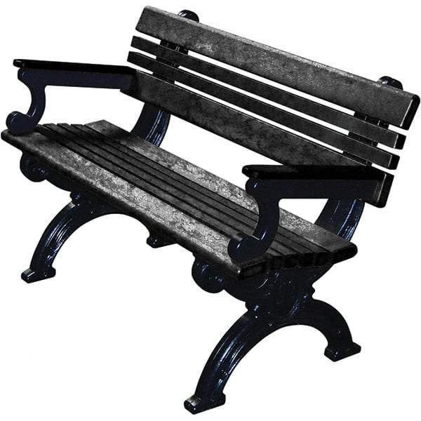 Vestil - 4' Long x 26-3/4" Wide, Recycled Plastic Bench Seat - Benchmark Tooling