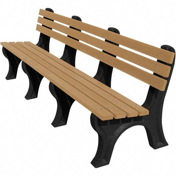 Vestil - 8' Long x 26-1/4" Wide, Recycled Plastic Bench Seat - Benchmark Tooling