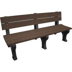 Vestil - 6' Long x 26-1/4" Wide, Recycled Plastic Bench Seat - Benchmark Tooling