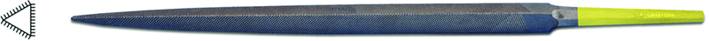 8" INOX Three-Square File, Cut 0 - Benchmark Tooling