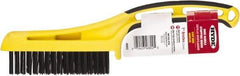 Hyde Tools - Wire Surface Preparation Brush - 1-1/4" Bristle Length, 3/4" Wide, Plastic Overmold Handle - Benchmark Tooling