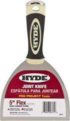 Hyde Tools - 5" Wide Flexible Blade Carbon Steel Joint Knife - Flexible, Polypropylene Handle - Benchmark Tooling