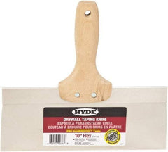 Hyde Tools - 10" Wide Flexible Blade Stainless Steel Joint Knife - Flexible, Hardwood Handle - Benchmark Tooling