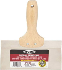 Hyde Tools - 8" Wide Flexible Blade Stainless Steel Joint Knife - Flexible, Hardwood Handle - Benchmark Tooling