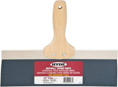 Hyde Tools - 12" Wide Flexible Blade Steel Joint Knife - Flexible, Hardwood Handle - Benchmark Tooling