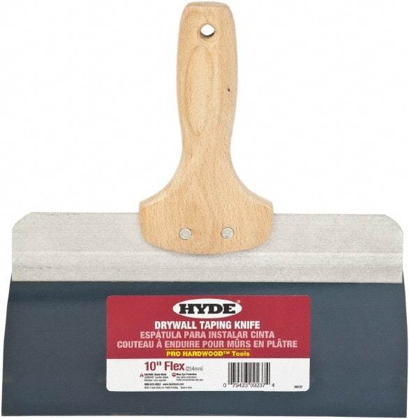 Hyde Tools - 10" Wide Flexible Blade Steel Joint Knife - Flexible, Hardwood Handle - Benchmark Tooling