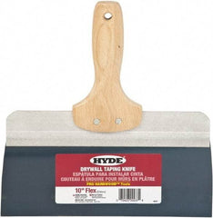 Hyde Tools - 10" Wide Flexible Blade Steel Joint Knife - Flexible, Hardwood Handle - Benchmark Tooling