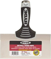 Hyde Tools - 8" Wide Flexible Blade Stainless Steel Joint Knife - Flexible, Plastic Overmold Handle - Benchmark Tooling