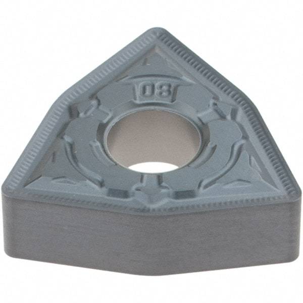 Tungaloy - WNMG432 HRM Grade AH8015 Carbide Turning Insert - AlTiN Finish, 80° Trigon, 1/2" Inscr Circle, 3/16" Thick, 1/32" Corner Radius - Benchmark Tooling