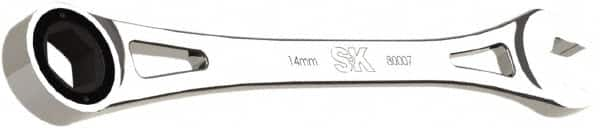 SK - 14mm 6 Point Combination Wrench - 9.44" OAL, Steel, Full Polish Finish - Benchmark Tooling