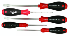 5 Piece - SoftFinish® Cushion Grip Screwdriver Set - #30295 - Includes: Slotted 3.0 - 6.5mm Phillips #1 - 2 - Benchmark Tooling