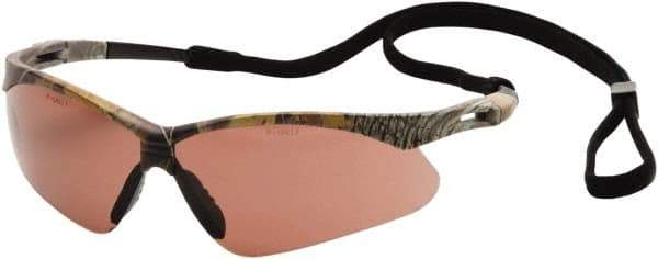 PYRAMEX - Sandstone Bronze Lenses, Framed Safety Glasses - Anti-Fog, Scratch Resistant, Camouflage Nylon Frame, Size Universal, Wrap Around - Benchmark Tooling