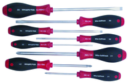8 Piece - SoftFinish® Cushion Grip Screwdriver Set - #30298 - Includes: Slotted 3.0 - 8.0mm Phillips #1 - 3 - Benchmark Tooling