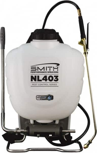 Smith Performance Sprayers - 4 Gal Chemical Safe Garden Backpack Sprayer - Use with Cleaners/Degreasers, Polyethylene Tank, Wide Mouth, Reinforced Hose - Benchmark Tooling