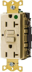 Hubbell Wiring Device-Kellems - 1 Phase, 5-20R NEMA, 125 VAC, 20 Amp, GFCI Receptacle - 2 Pole, Back and Side Wiring, Hospital Grade - Benchmark Tooling